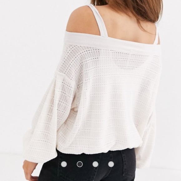 NWT Free People Sistine Cold Shoulder Hacci Top - Picture 11 of 13